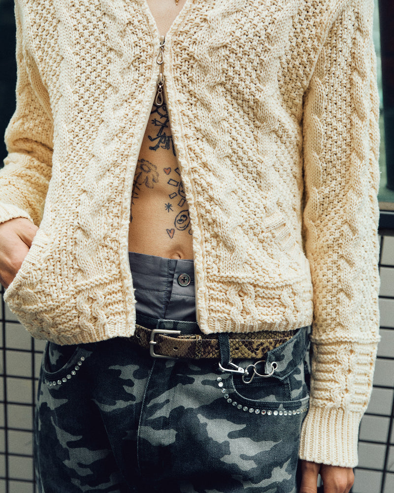 HIROKI TSUZUKI】COTTON KNIT ZIP HOODIE – YZ