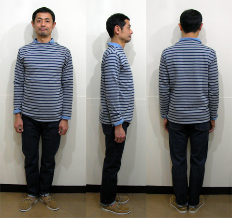 SAINT JAMES（セントジェームス） OUESSANT（ウエッソン）GRIS/MARINE