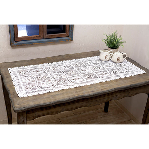 綿レーステーブルセンター(90×40) テーブルクロス – Heartful Country