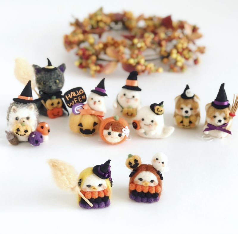 羊毛フェルトマスコット「十五夜」