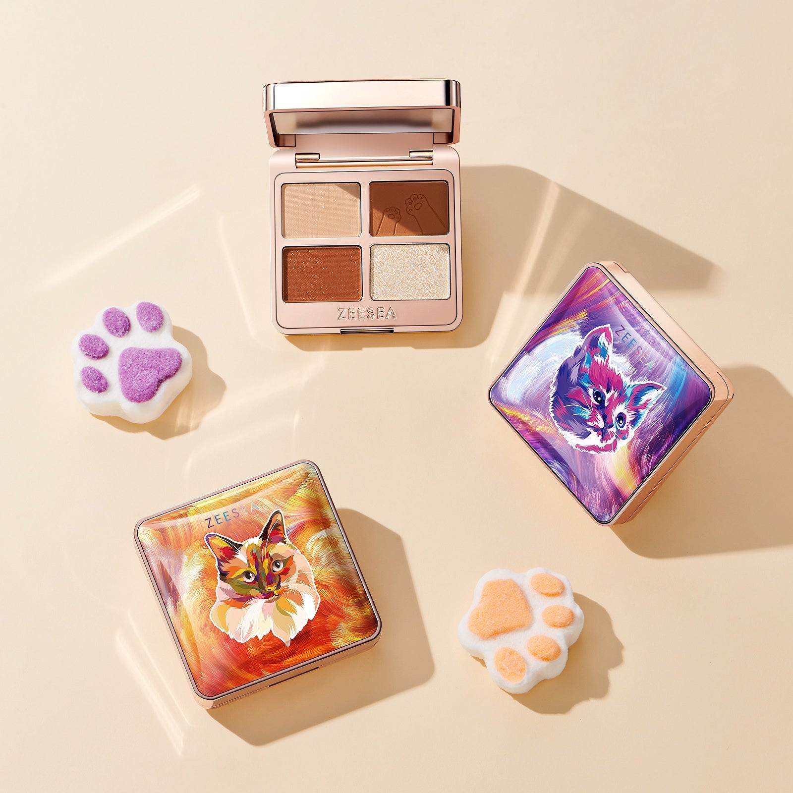 Tipsy Kitty Eyeshadow Quad – ZEESEA