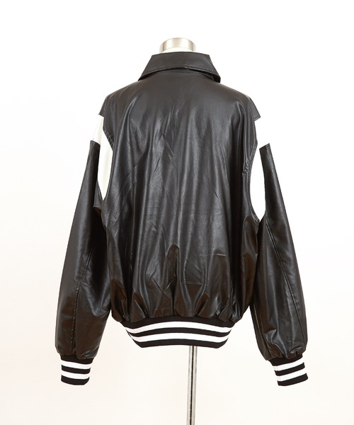 スタジャン a.p.o.v. 合成皮革スタジャン メンズ レディース