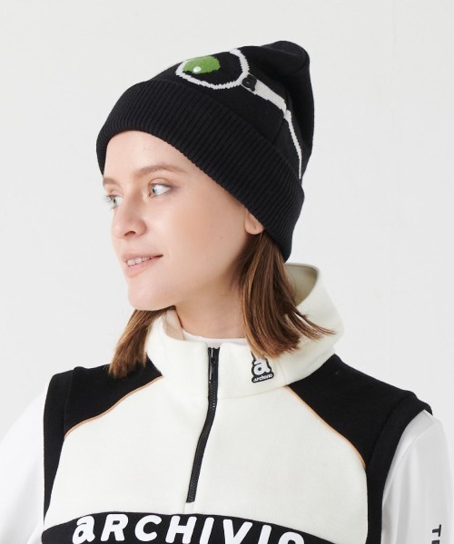 archivio（アルチビオ） ニット帽 ニットキャップ 「LADIES」メガネ