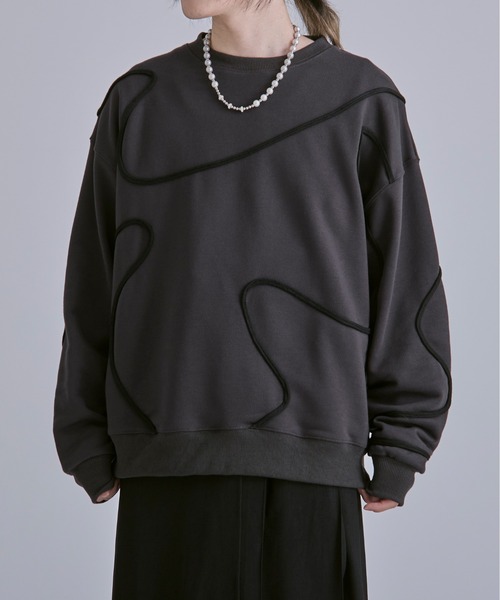 Ellno Loset（エルノロゼット） tシャツ コード刺繍ウラケプルオーバー