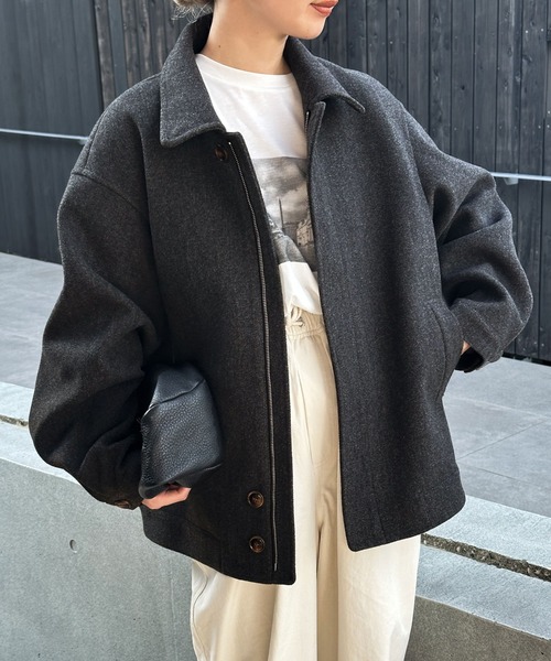 コート アウター ビッグシルエットミドルコート レディース : ZOZOTOWN