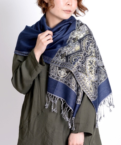 marai（マーライ） ストール マフラー エスニック調 アジアン大判