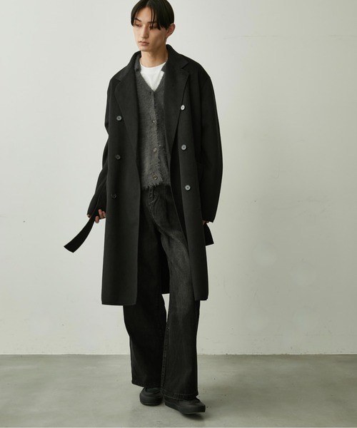BLANK HOTEL チェスターコート コート Belted Wool-Like Chesterfield