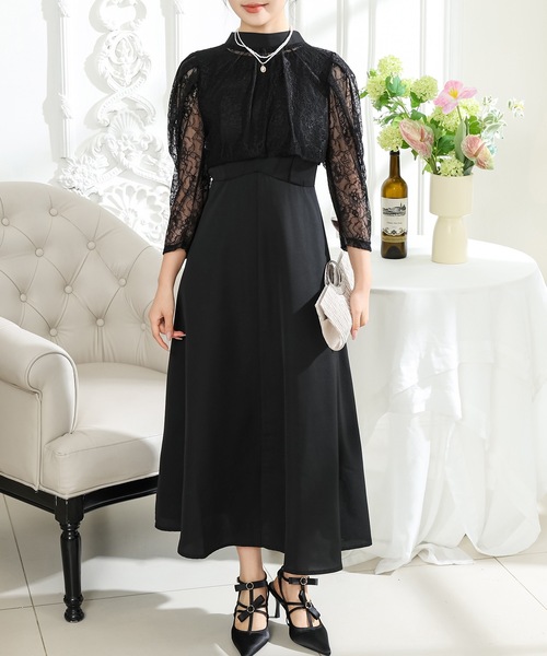 Lace Ladies（レースレディース） ドレス 2WAY レースボレロ付き A