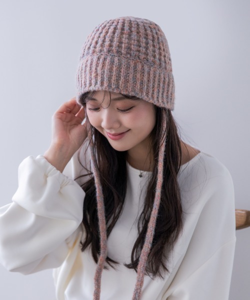 polcadot（ポルカドット） ニット帽 ニットキャップ STRAP KNIT HAT