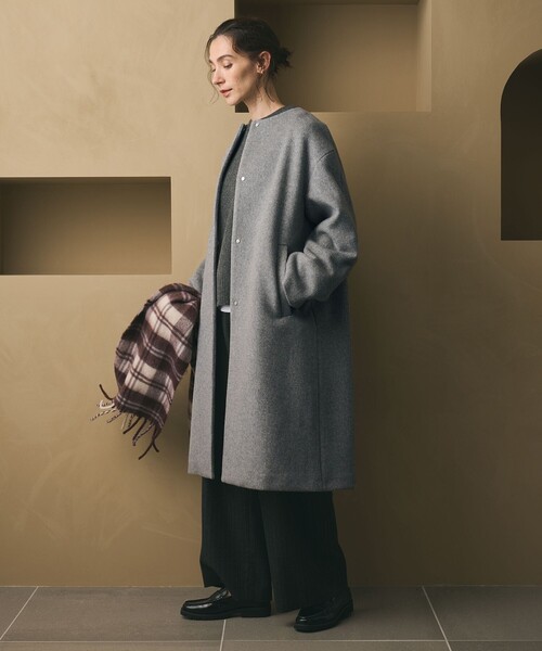 BEAUTY＆YOUTH UNITED ARROWS コート アウター 毛ナイロン ノーカラー