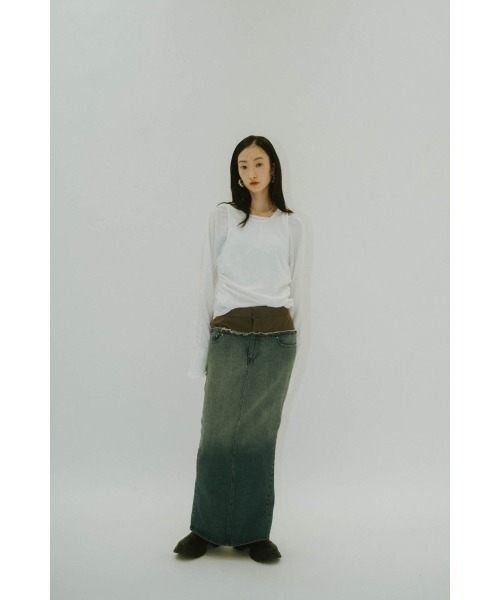 Knuth Marf（クヌースマーフ） スカート docking maxi denim skirt