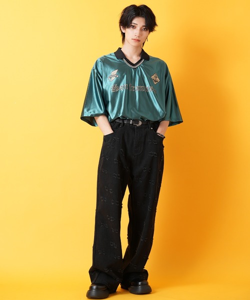 tシャツ a.p.o.v. ナンバリングサッカーゲームシャツ メンズ
