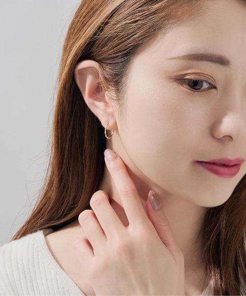 Jewel closet by L&Co. ピアス K10 フープ ピアス レディース