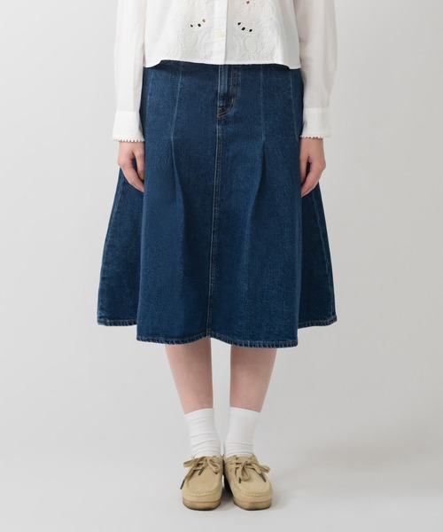 Levi's（リーバイス） デニムスカート PLEATED ミニスカート ダーク