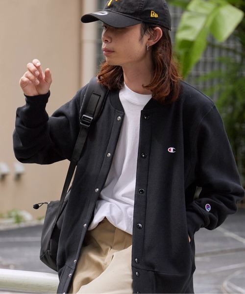 Champion（チャンピオン） スタジャン RW SNAP SWEATSHIRT リバース