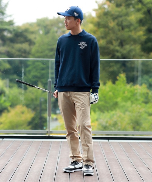 中古美品】ビームスゴルフ メンズXL サイドジップ ストレッチパンツ