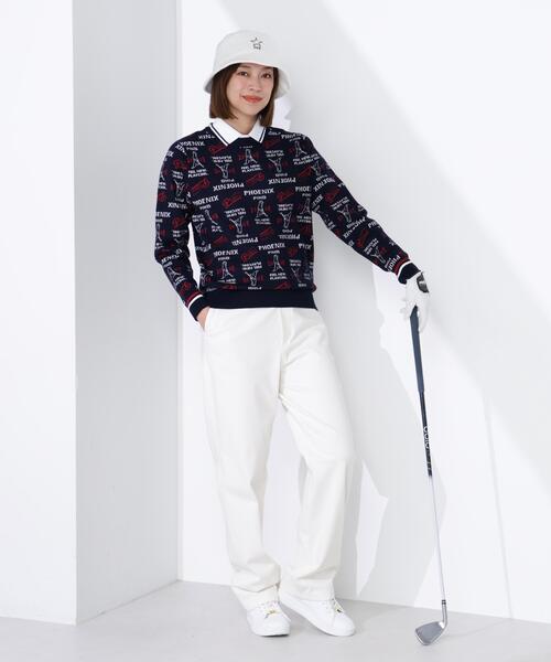 PING（ピン） ニット セーター 「PING APPAREL」ジャガード総柄クルー