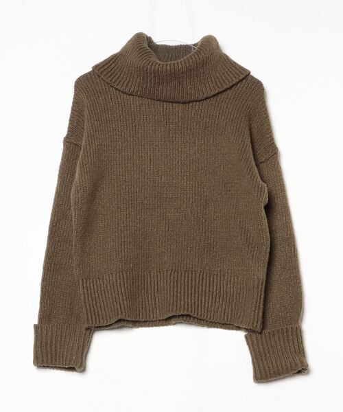BANANA REPUBLIC」 タートルネックニット S グリーン レディース