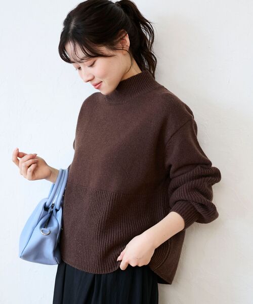 le.coeur blanc（ルクールブラン） ニット セーター 片畦キリカエ