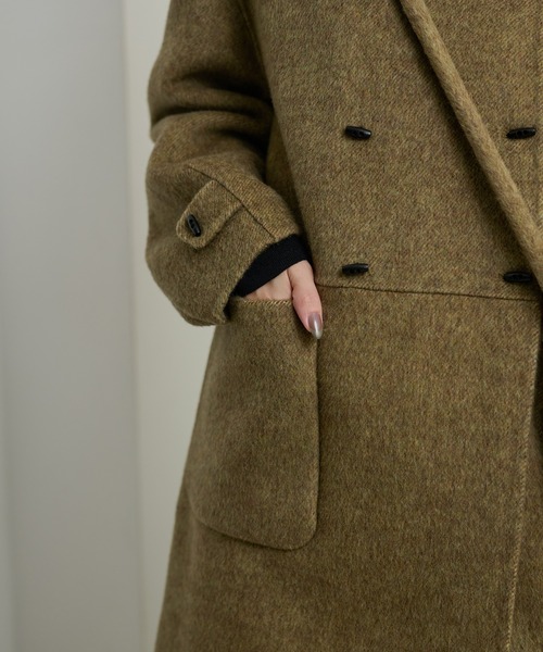 ステンカラーコート コート toggle button double breasted coat
