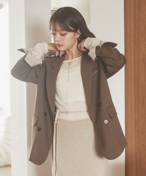ジャケット テーラードジャケット stitch double breasted jacket