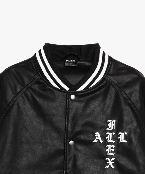 FLEX コート ジャケット 「FLEX」Leather stadium jacket メンズ