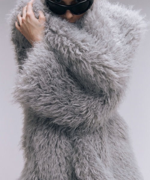 JOSE MOON（ジョゼムーン） ノーカラーコート コート FAKE FUR COAT