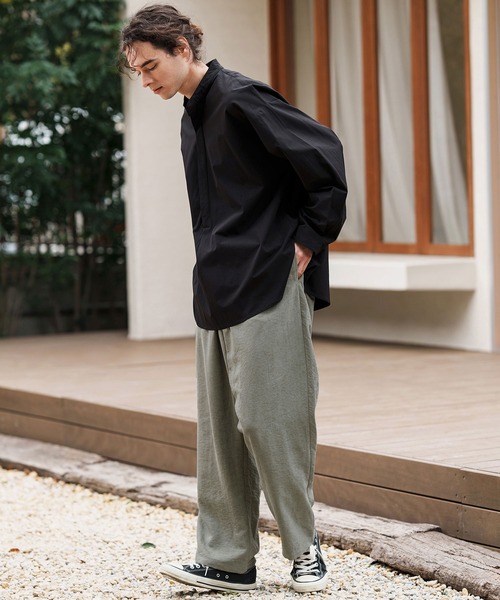 CAMBIO（カンビオ） パンツ mp13306-Peach Skin Wide Straight Pants