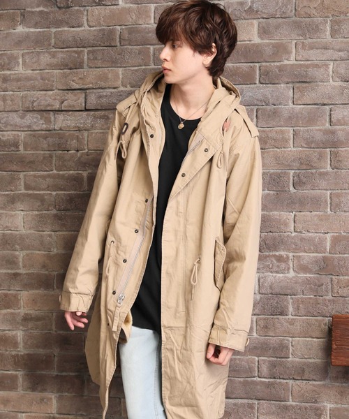 HOUSTON（ヒューストン） モッズコート XX-SMALL ベージュ メンズ