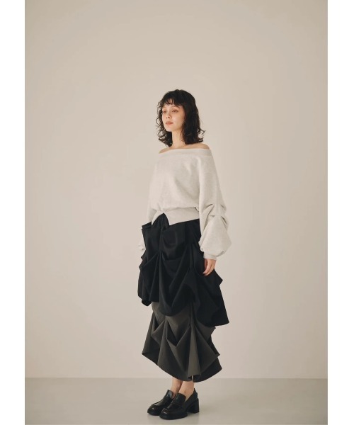 NOTRE emor（ノートルエモア） スカート elan drape skirt : ZOZOTOWN