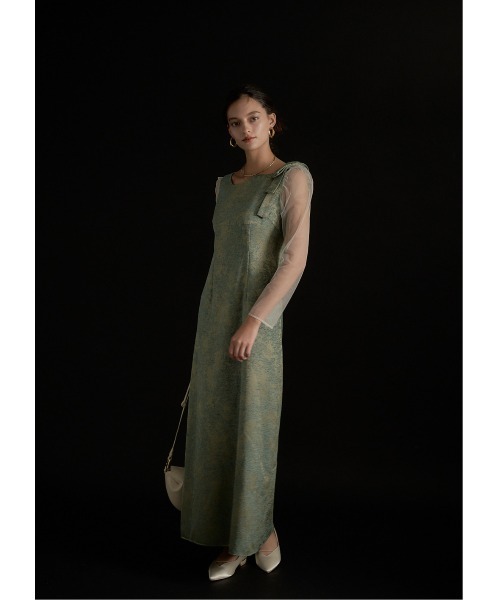 LE'RURE ドレス Shoulder ribbon jacquard dress : ZOZOTOWN Yahoo!店