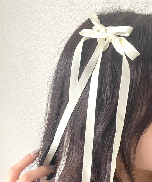 ヘアピン ロングダブルリボンヘアピン(2点セット) : ZOZOTOWN Yahoo!店