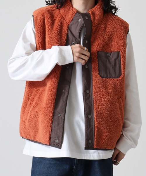 GERRY（ジェリー） ベスト ジレ GERRY 2WAY ボアフリース リバーシブル