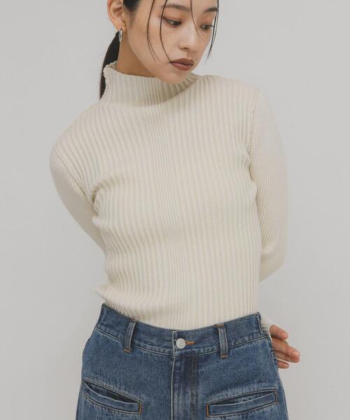 KBF（ケービーエフ） ニット セーター illi ランダムRIBハイネック