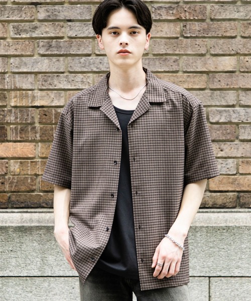 SENSE OF PLACE by URBAN RESEARCH シャツ グレンチェックオープン