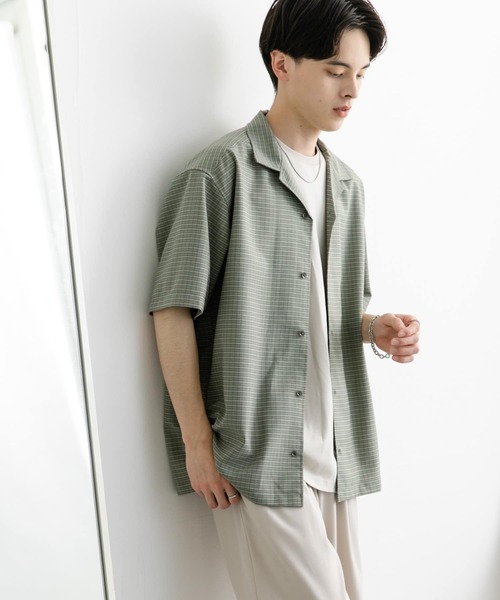 SENSE OF PLACE by URBAN RESEARCH シャツ グレンチェックオープン