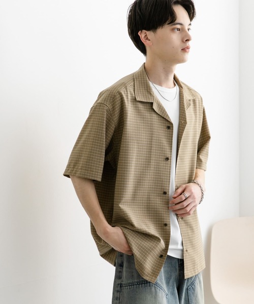 SENSE OF PLACE by URBAN RESEARCH シャツ グレンチェックオープン