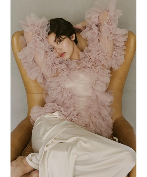 NOTRE emor（ノートルエモア） ブラウス シャツ tulle veil tops