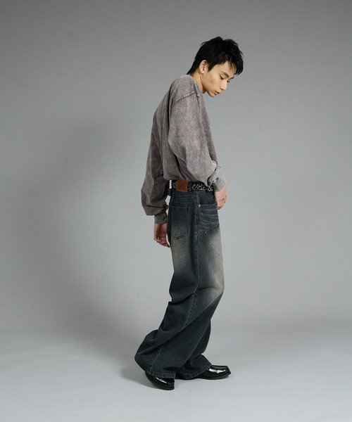 ジーンズ ボタンフライワイドカーブデニム メンズ レディース