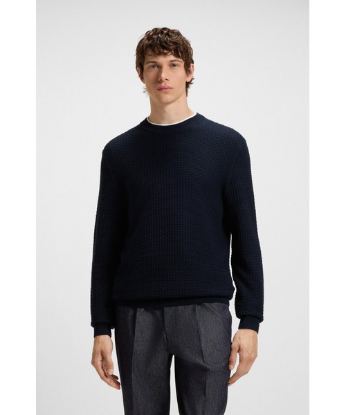 BOSS（HUGO BOSS） セーター ニット コットン ミックスストラクチャー