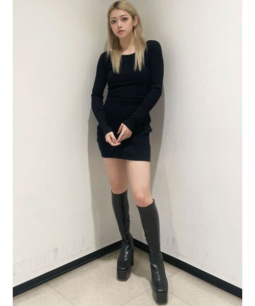 GYDA（ジェイダ） ワンピース レオパードバックリボンテレコミニ