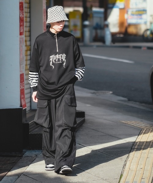 improves（インプローブス） tシャツ ハーフジップ フェイクレイヤード