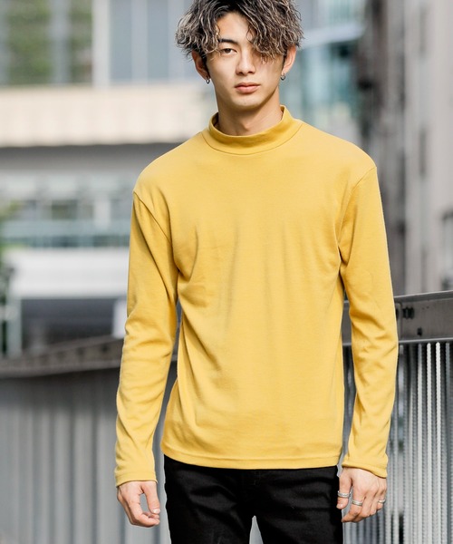 Beno（ビーノ） tシャツ マイクロスムース セミハイネック モック