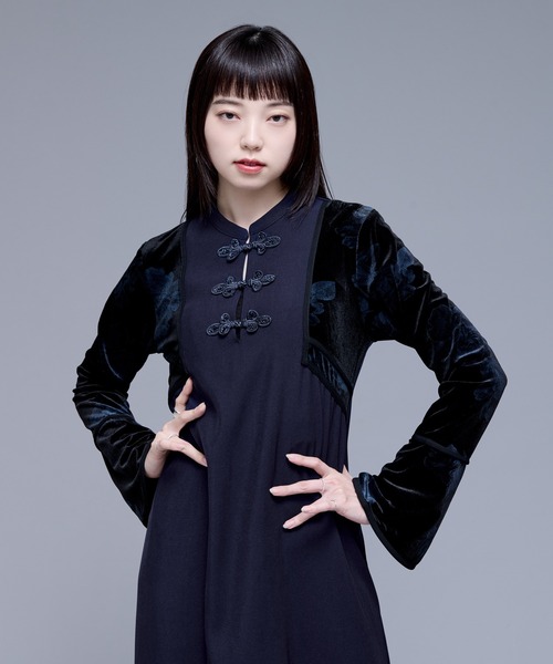 Ellno de Mavie（エルノデメヴィ） ワンピース パイピングベロア