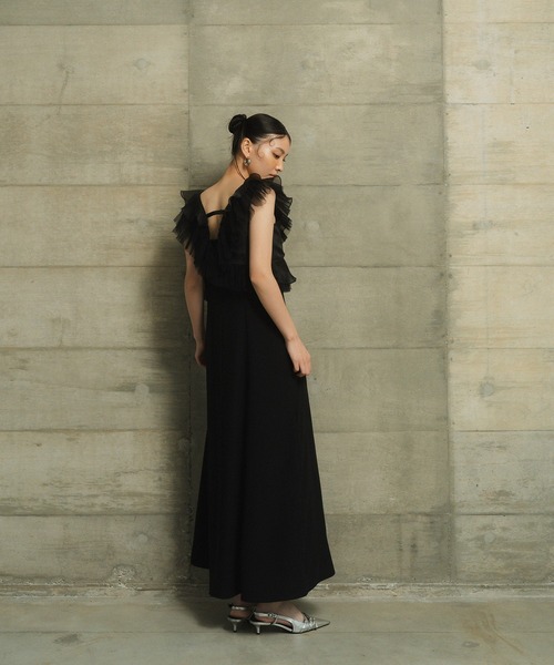 ANDRESD ドレス プリーツチュールドレス / pleats tulle dress