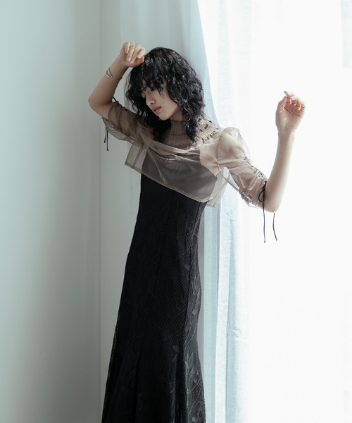 niana（ニアナ） ドレス チュールボレロレースキャミワンピレイヤード