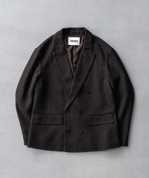 SINSS ジャケット テーラードジャケット Tweed double tailored jacket