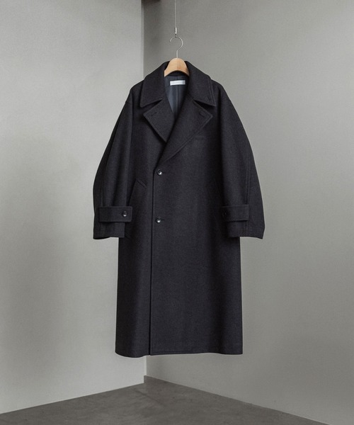 WYM LIDNM コート ジャケット SMOOTH MELANGE WRAP COAT メンズ