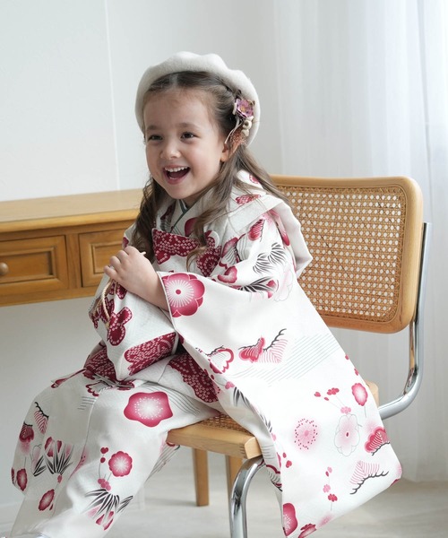 utatane 着物 七五三3歳用被布コートセット 女の子 ひよこ商店 レトロ