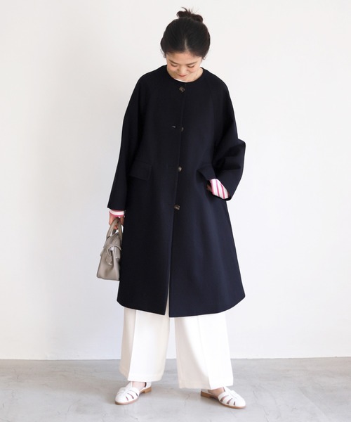 SLOBE IENA（スローブイエナ） ノーカラーコート 38 ナチュラル